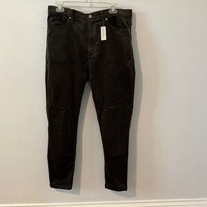 Banana Republic High Rise Skinny Ankle Brown Corduroy Pants